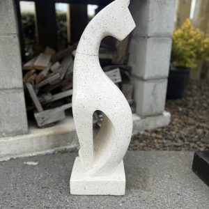 Terrazzo Cat White 68cm