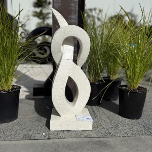 Terrazzo Eight Sculpture White 60cm