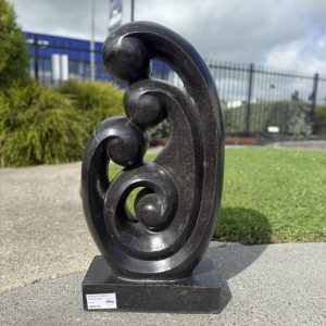 Terrazzo Family Sculpture Black 80cm