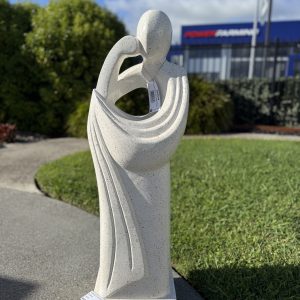 Terrazzo Pensive Statue White 100cm